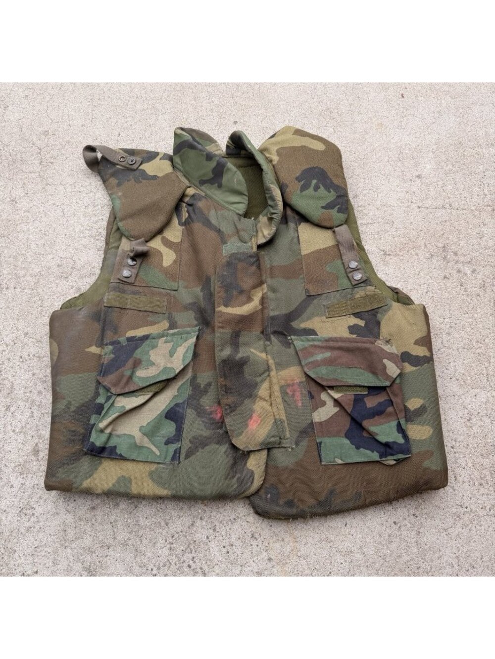 US Army Body Fragmentation Protective Vest Woodland Camo 8470-01-092-8500 Large